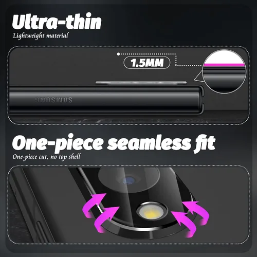 Miniatura 5 de Orzero Paquete de 2 protectores de lente de cámara compatible con Samsung Galaxy Z Fold 4 5G, protector de vidrio templado de 9 durezas HD