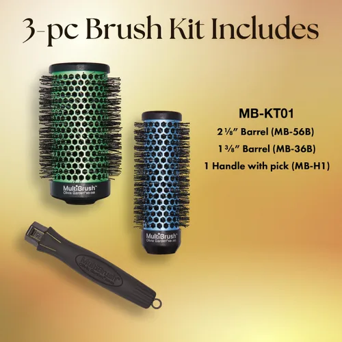 Miniatura 2 de Olivia Garden MultiBrush - Cepillo térmico desmontable no eléctrico con barril de cerámica