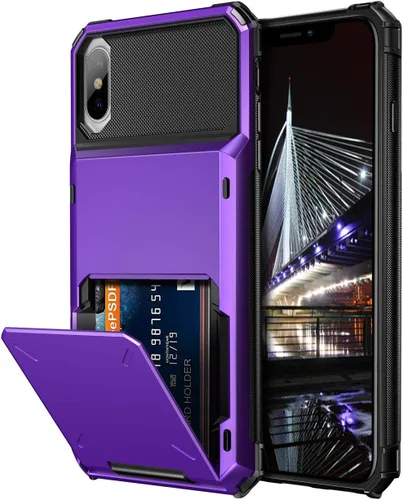 Miniatura 9 de Vofolen Funda para iPhone Xs Max, con ranura para identificación, tarjetero de crédito, resistente a los arañazos, de doble capa, protección contra