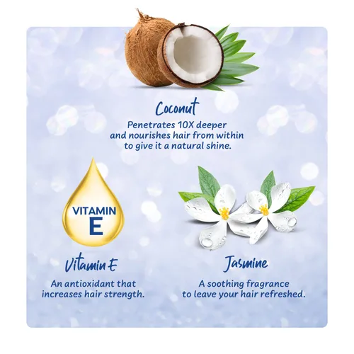 Miniatura 6 de Aceite de cabello enriquecido con coco y jazmín de Parachute Advansed con vitamina E Para la nutrición del cuero cabelludo Cabello más fuerte