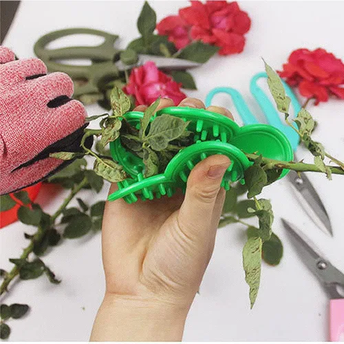 Miniatura 7 de SagaSave Alicates para quitar rebabas de rosas, cortador de espinas y hojas, herramienta de extracción manual para tallo de flor de rosa cultivado