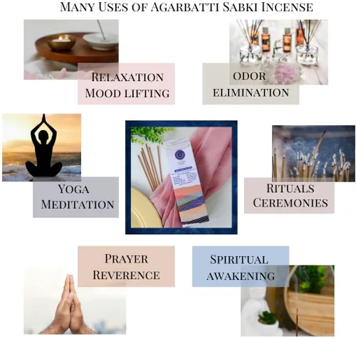 Miniatura 3 de Varillas de incienso Agarbatti Sabki – Paquete de 6-120 varillas, relajación espiritual curación alivio del estrés, premium, sin carbón, meditación