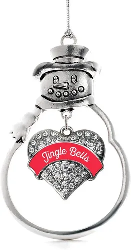 Miniatura 166 de Inspired Silver - Big Sis - Adorno de Navidad plateado - Adorno de árbol de Navidad con dije de corazón con circonita cúbica - Decoración colgante