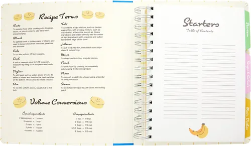 Miniatura 7 de C.R. Gibson Colección Bunch of Bananas - Papelería con dibujos divertidos para la cocina, 7.25 x 9 pulgadas, mini cuaderno de recetas