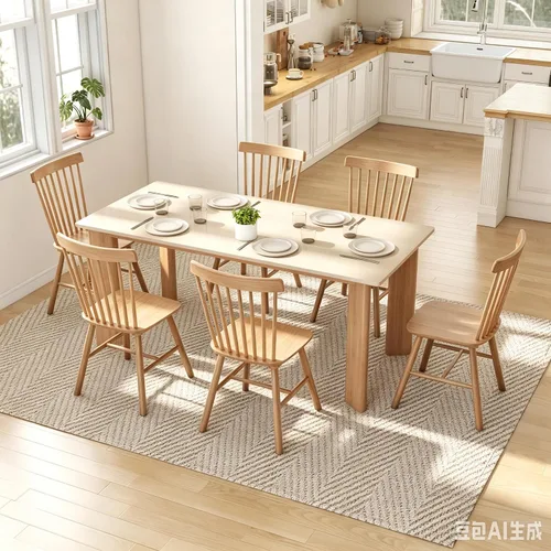 Miniatura 12 de Juego de 4 sillas de comedor Windsor, sillas de cocina de estilo granja con respaldo de vástago, sillas laterales de madera maciza sin brazos