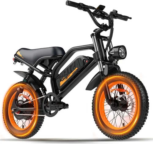 Miniatura 9 de AVDLBIKE Bicicleta eléctrica, bicicleta eléctrica de 16 pulgadas con neumáticos gruesos para adolescentes/adultos, bicicleta eléctrica pequeña