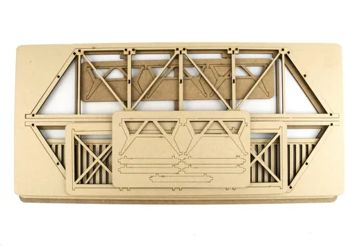 Miniatura 7 de War World Scenics Puente de viga ferroviaria de bajo detalle de una sola vía 15.748 in - Diorama ferroviario modelo OO/HO