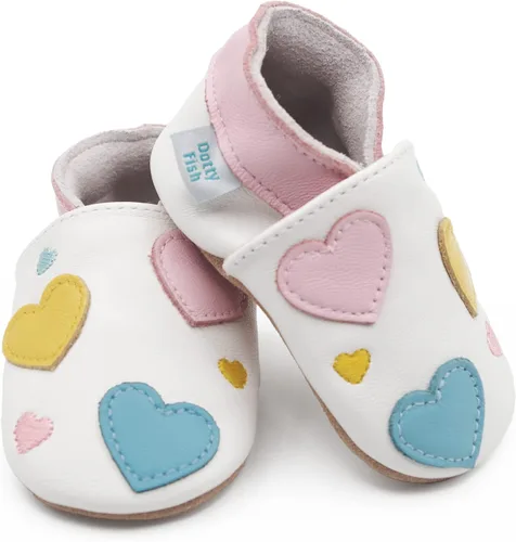 Miniatura 3 de Dotty Fish Zapatos de bebé, zapatos de cuna de cuero con suela suave para niñas