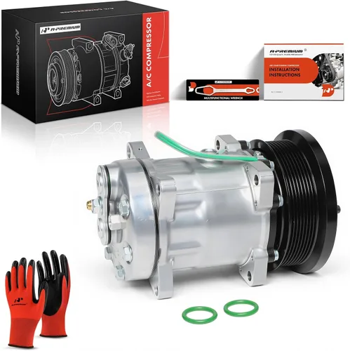 Miniatura 10 de A-Premium Compresor de A/C con embrague compatible con el estilo Caterpillar SD7H15