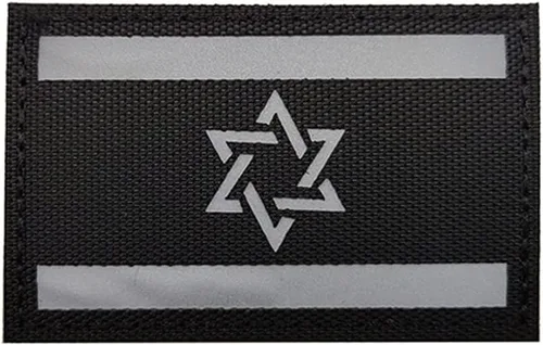 Miniatura 6 de Parche reflectante de bandera de Israel táctico israelí IL militar IR moral, parches de bucle para coser insignias, apliques de hombro para ropa
