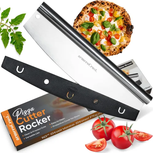 Cortador de pizza de 16 pulgadas - Cortador de pizza fácil de cortar - Cortador de pizza de acabado premium con diseño de cortador de pizza que