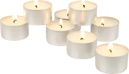 Velas sin aroma Stonebriar dtl-100-8 duración de combustión, 8 horas, color blanco, paquete de 100