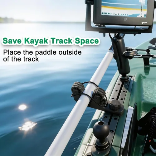 Miniatura 3 de Soporte para pala de kayak Huntury, ahorre espacio en la pista del kayak, red de pesca, soporte para cañas de pescar para pesca, accesorios