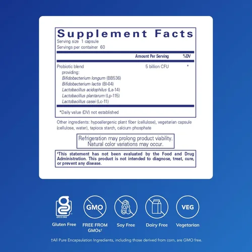Miniatura 2 de Pure Encapsulations Probiotic IMM Mezcla probiótica estable para apoyar la función inmunológica y mantener la salud de los ojos, la nariz