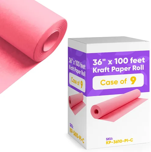 Miniatura 13 de Papel kraft negro de 36 x 1200 pulgadas (100 pies) (caja de 9 rollos), 45 libras de grosor, papel kraft para la escuela, papel de color artístico