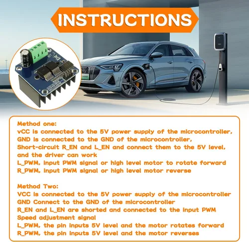 Miniatura 4 de BTS7960 43A de alta potencia Smart Car Motor Driver Module semiconductor Unidad de refrigeración utilizada para Arduino Control de límite