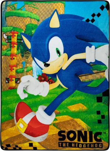 Miniatura 5 de Franco Ropa de cama para niños, manta súper suave de micro raschel, 46 x 60 pulgadas, Sonic The Hedgehog, Anime Sonic el erizo