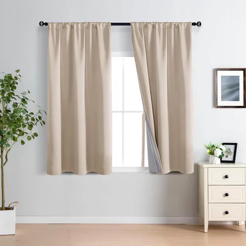 Miniatura 14 de XWZO Cortinas Opacas 100% Blancas - Cortinas de Bloqueo Total de Calor y Luz con Forro Negro para Dormitorio/Cuarto de Lavado, Paneles de Ventana