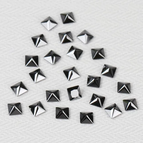 Miniatura 2 de Circonita de corte cuadrado multicolor (CZ), piedras preciosas sueltas, gemas sintéticas, pequeñas piedras cúbicas sueltas, gemas facetadas, piedras