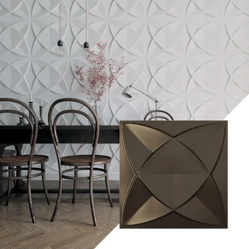 Miniatura 56 de Ekena Millwork Swindon EnduraWall Panel decorativo de pared 3D de 11 7/8 pulgadas de ancho x 11 7/8 pulgadas de alto, fiebre del oro