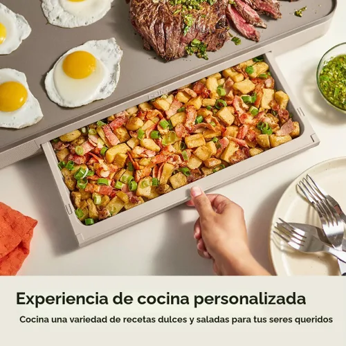 Miniatura 6 de bella Plancha eléctrica de 12 x 22 pulgadas con bandeja de calentamiento, revestimiento antiadherente de cerámica EverGood™ y sonda de temperatura