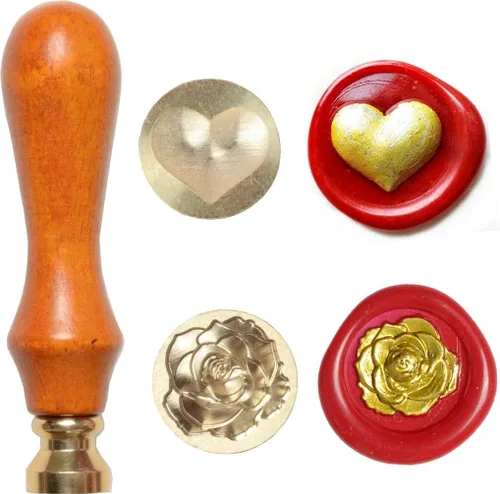 Sello de cera de alivio 3D de tamaño mini de 0.591 in para invitación de boda, sellado de tarjetas, paquetes de vino, sellado de cartas, envoltura