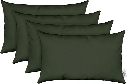 Miniatura 83 de RSH DECOR: Sunbrella - Juego de 4 almohadas lumbares, 20 x 12 pulgadas, tela de rendimiento resistente al agua y a la decoloración, fundas