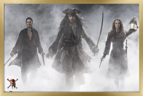 Miniatura 12 de Trends International Disney Pirates of the Caribbean: At World's End - Póster de pared de grupo, 14.725 x 22.375 pulgadas, versión enmarcada