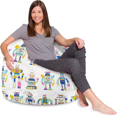 Miniatura 36 de Posh Beanbags - Sillón puff Azul Rey Sólido