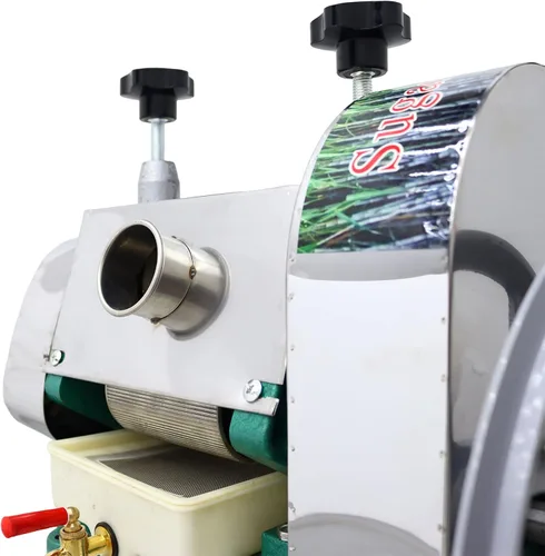 Miniatura 9 de Exprimidor manual de caña de azúcar, extractor de jugo de prensa de caña de azúcar de acero inoxidable, 3 rodillos exprimidor de caña de azúcar, 330