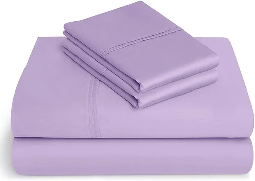 Miniatura 2 de LaxLinen Juego de sábanas de tamaño individual, 4 piezas, colchón extra profundo que se adapta a colchones de hasta 10 a 12 pulgadas, juego