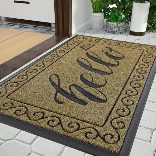 Miniatura 56 de Yimobra Tapete de Bienvenida, Tapetes de Puerta Resistentes y Duraderos para Entrada del Hogar Exterior Interior, Tapete Delantero para Patio