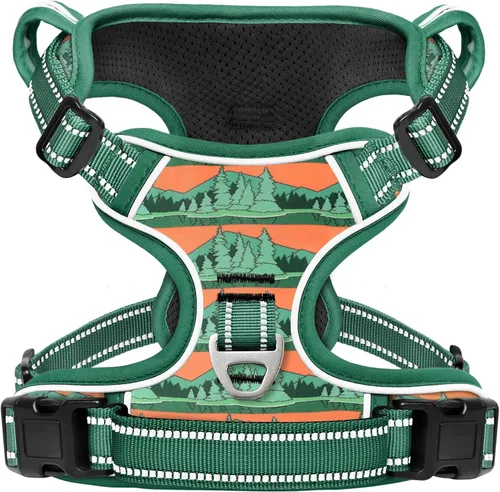 Miniatura 24 de Arnés para perro HEELE para perros grandes sin tirones Chaleco arnés para perro grande con mango acolchado suave reflectante para entrenamiento al