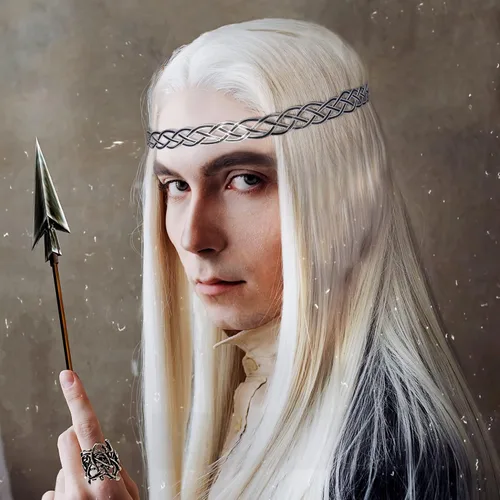 Miniatura 3 de Coteeza Fairy Circlet Medieval Crown Handmade Viking Braided Headpiece Celtic Headband Tiara Silver and Black Renaissance Cosplay fashion Hair