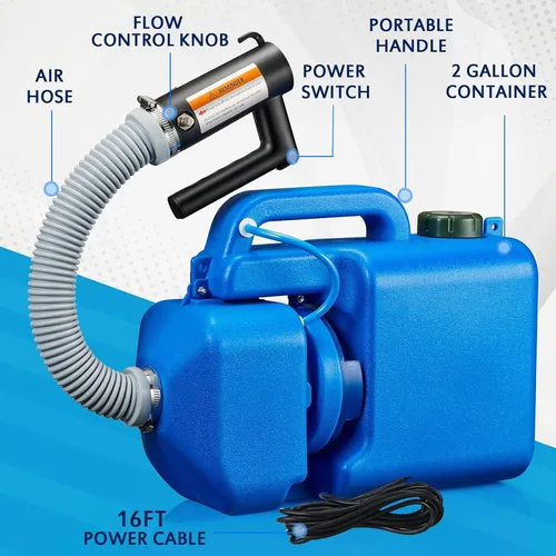 Miniatura 8 de LONYEON - Pulverizador eléctrico ULV de 8 litros con atomizador de mochila, caudal ajustable, pulverización de gran área para el hogar