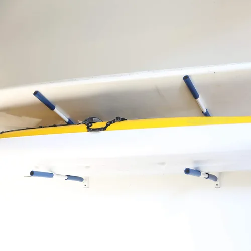 Miniatura 3 de SPAREHAND Edición Premium: Rack híbrido de montaje en pared para SUP y kayaks Azul
