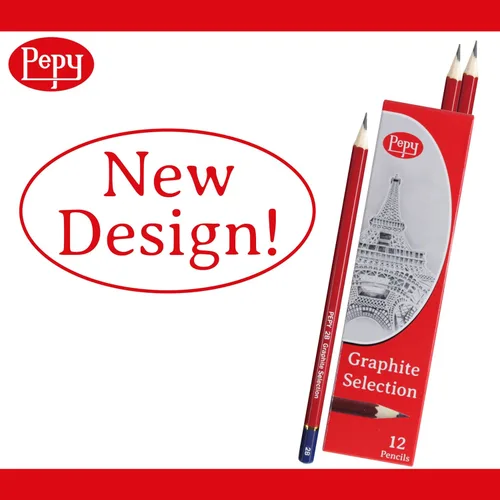 Miniatura 2 de Pepy Lápices de dibujo profesionales de grafito, juego de 12 lápices de plomo negros preafilados 7B; perfectos para dibujar, dibujar y sombrear