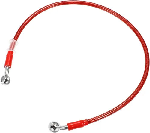 Miniatura 13 de X AUTOHAUX 25.6 in 25.59" Longitud 0.394 in ID motocicleta hidráulico freno manguera tubo tubo 28° 0° acero inoxidable trenzado cable para ATV
