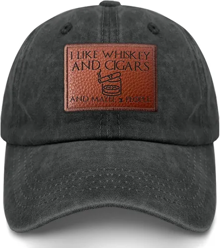 Miniatura 125 de Philysonic Funny Hat I Like Whisky and Cigars and Maybe 3 People Sombreros para Hombres Gorras de Béisbol Gorras Ajustables
