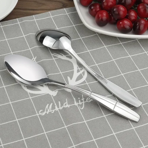 Miniatura 4 de 12 cucharas de cena de acero inoxidable, cucharas de mesa de cubiertos