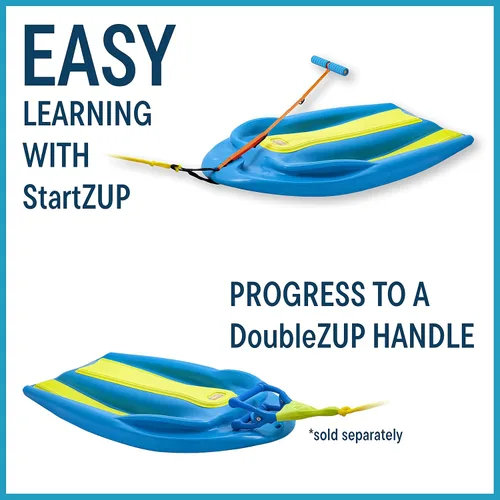 Miniatura 7 de ZUP Coast Board - Wakeboard todo en uno para niños con mango de cuerda, tabla de entrenamiento, rodillera y esquís acuáticos para deportes