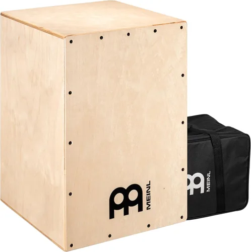Caja Cajón Snare Drum con Bolsa Bundle Para Música Acústica — FABRICADO EN EUROPA — Madera de Abedul Báltico, Toca con Tus Manos, Tamaño Completo,