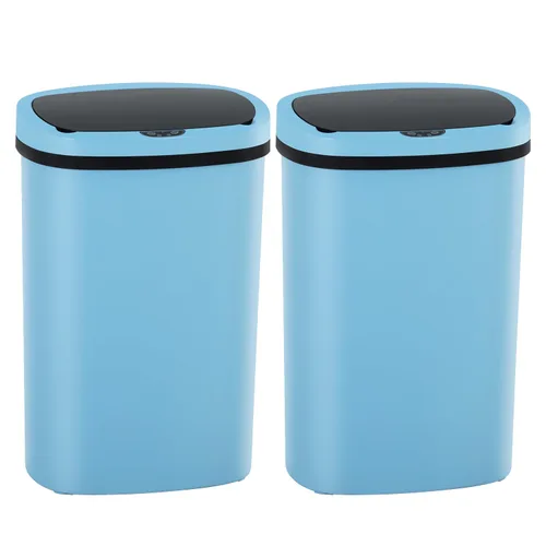 Miniatura 25 de PayLessHere Basurero de 13 galones de acero inoxidable Acero Tapa automática sin contacto con sensor de movimiento Bote de basura de cocina