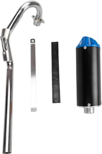 Miniatura 4 de FVRITO Kit de montaje de tubo silenciador de escape de alto rendimiento para CRF50 XR50 70cc 110cc 125cc Taotao DB14 DB10 SSR SR110 Rocketa xpro Azul