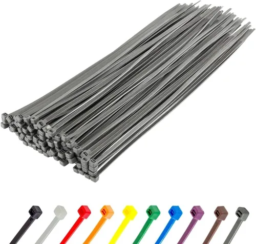 Miniatura 95 de GTSE - Paquete de 100 bridas con cremallera de 20.3 cm, color plateado/gris, 8.06 kg de resistencia, bridas de nailon grises resistentes a los rayos