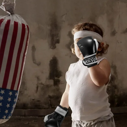 Miniatura 4 de Guantes de boxeo bordados personalizados para niños, con nombre para jóvenes, guantes de entrenamiento de boxeo para niños y niñas