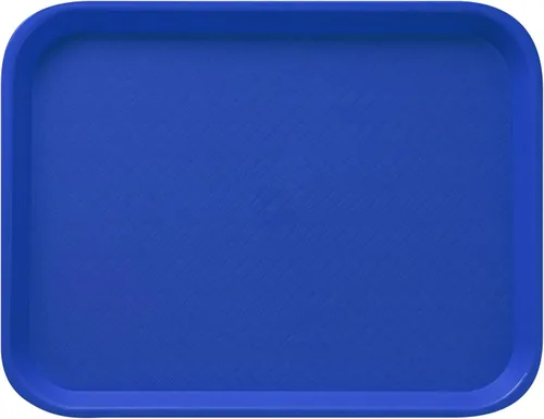Miniatura 10 de Restaurantware RW Base - Bandejas de comida rápida de 10 x 14 pulgadas, 10 bandejas resistentes para cafetería, bandejas de plástico azul ligeras