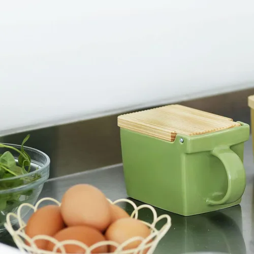Miniatura 5 de Zero Japan Bee House - Caja de Sal Premium con Tapa Hinoki - Recipiente para Sal Marina y Especias - Elegante Despensa para Encimera de Cocina