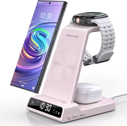 Miniatura 13 de Cargador inalámbrico para estación de carga Samsung, cargador de teléfono Android 3 en 1 para Samsung Galaxy S25 Ultra/S24 Ultra/S23/Z Flip7, Galaxy