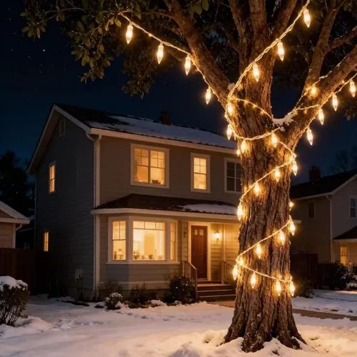 Miniatura 8 de 100 luces LED de Navidad de color blanco cálido, tira de luces con cable blanco de 35 pies, certificación UL, calidad comercial, para árboles